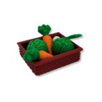 Cesta de mimbre caoba A