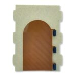 Pared con puerta curva 80x120mm A