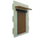 Pared con puerta recta 80x120mm A