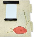 Pared con ventana mediana recta y grieta 80×80 A