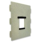 Pared con ventana recta mediana lisa 80×120 A