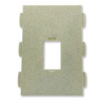 Pared con ventana recta mediana lisa 80×120 A