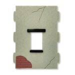 Pared con ventana recta mediana y grieta 80×120 A