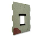 Pared con ventana recta mediana y grieta 80×120 A