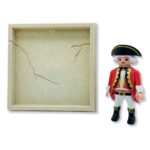 Tejado almena cuadrada con voladizo y grieta 100×100 A