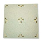 Tejado almena cuadrada con voladizo y grieta 100×100 A