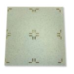 Tejado almenado con decoración, voladizo y grieta 3 lados 106x106mm A