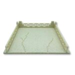 Tejado almenado con decoración, voladizo y grieta 3 lados 106x106mm A