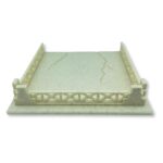 Tejado almenado con decoración, voladizo y grieta 3 lados 106x106mm A