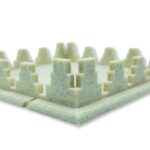 Tejado almenado con voladizo y grieta 106x106mm A