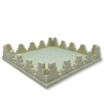 Tejado almenado entero liso sin voladizo 100x100mm A