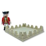 Tejado almenado entero liso sin voladizo 100x100mm A