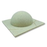 Tejado semiesfera con grieta sin voladizo 100x100mm A