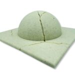 Tejado semiesfera con voladizo y grieta 106x106mm A