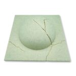 Tejado semiesfera con voladizo y grieta 106x106mm A