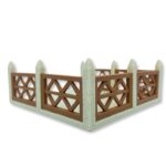 Terraza con vallas de madera abierta un lateral 100x100mm A