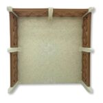 Terraza con vallas de madera abierta un lateral 100x100mm A