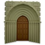 Gran puerta gótica 4 columnas A